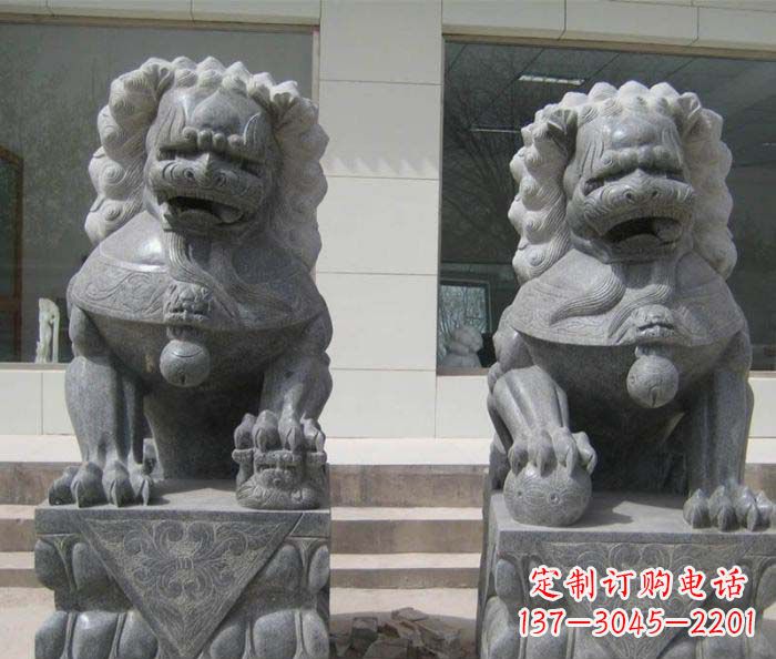 北京大理石雕刻的狮子雕塑