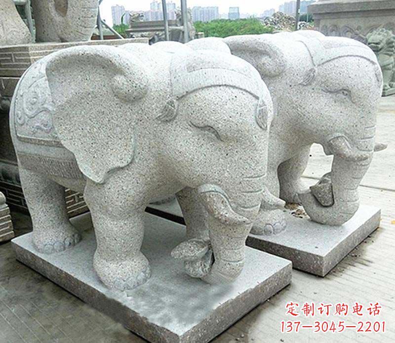 北京大理石仿古招财大象 