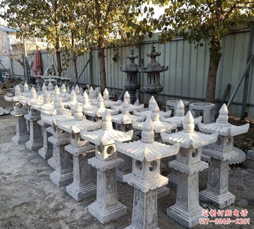 北京优雅摩登,大理石公园石灯雕塑