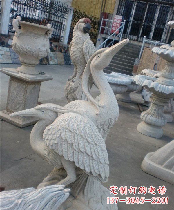 北京中领雕塑仙鹤石雕