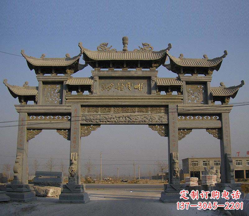 北京大理石牌楼雕塑定制