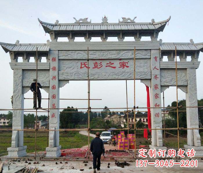 北京大理石牌坊雕塑,精致美观,传承古风