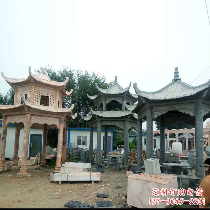 北京精美大理石凉亭雕塑
