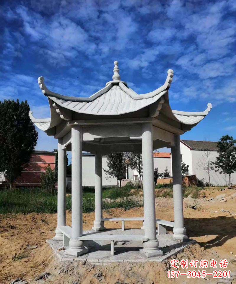 北京精美大理石凉亭雕塑