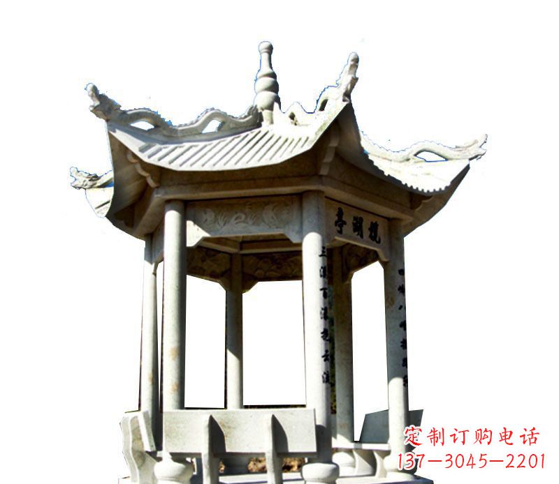 北京大理石凉亭石雕，历史韵味浓郁