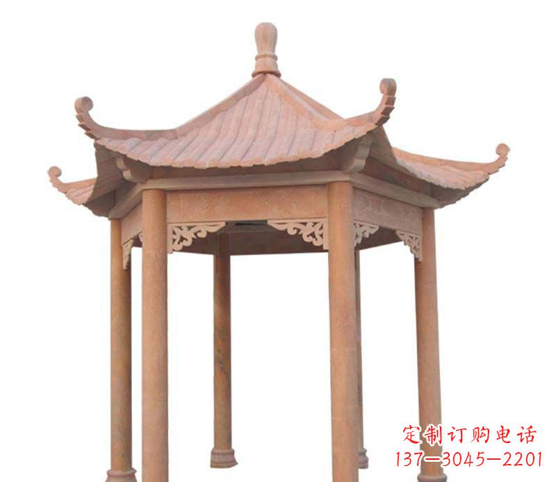 北京大理石六角凉亭雕塑