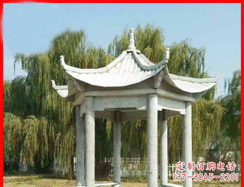 北京精美大理石凉亭雕塑