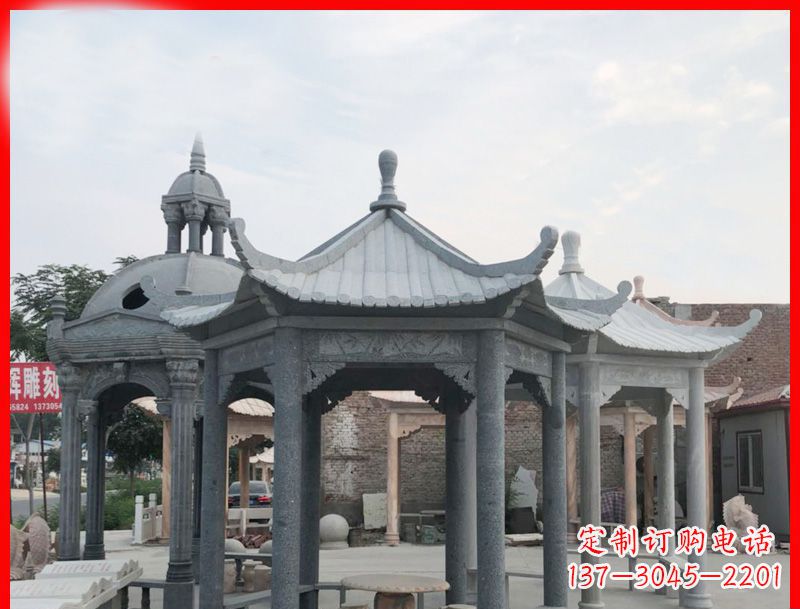 北京六角凉亭石雕