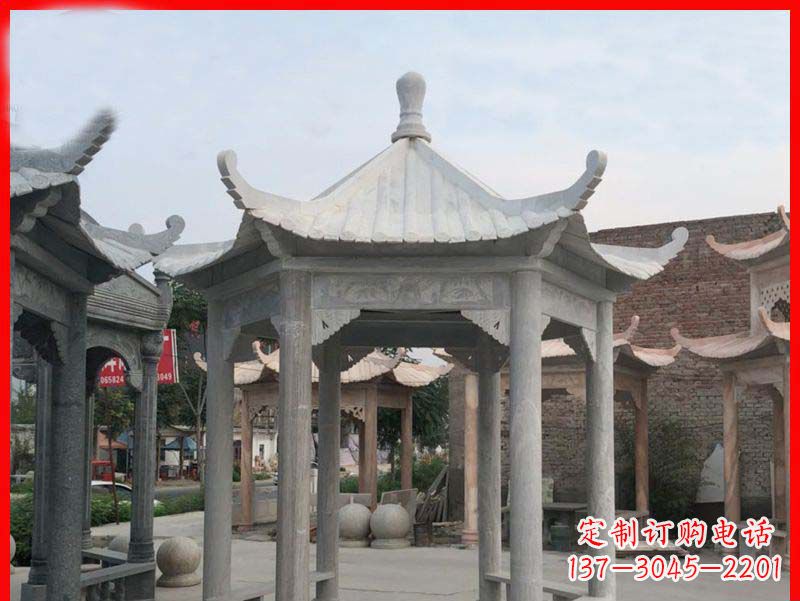 北京大理石凉亭石雕