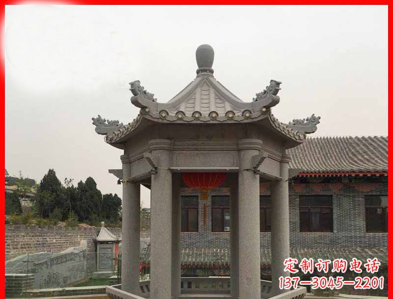 北京大理石六角凉亭石雕