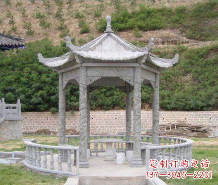 北京大理石六角石雕凉亭