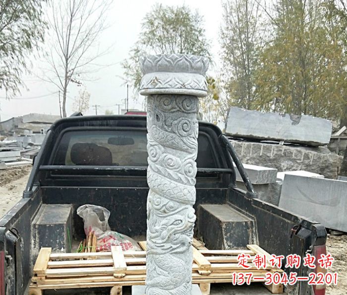 北京大理石龙柱雕塑