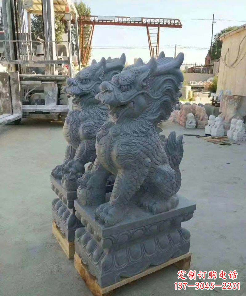 北京精美大理石麒麟雕塑