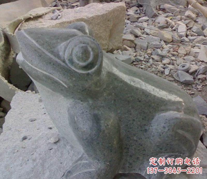 北京大理石青蛙石雕-质感细腻引人注目