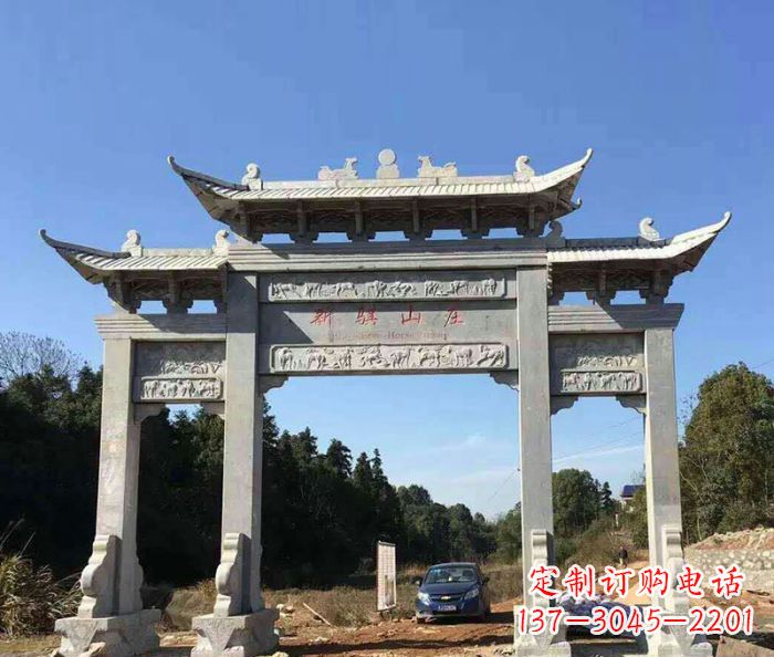 北京精美石雕牌坊雕塑