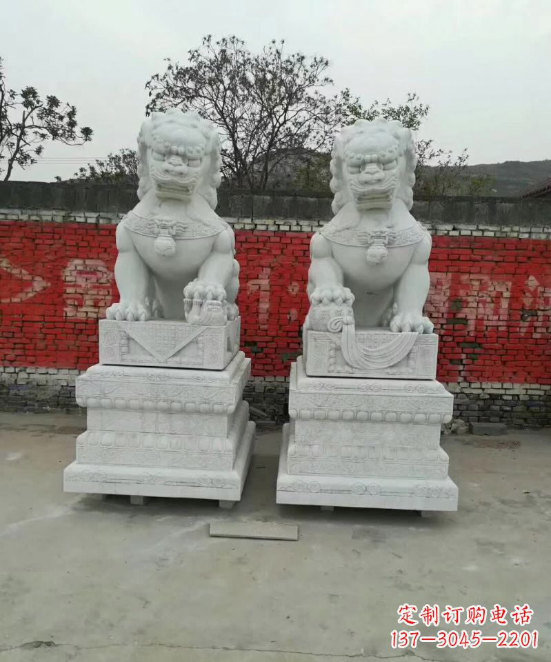 北京大理石狮子雕塑,精致而壮观