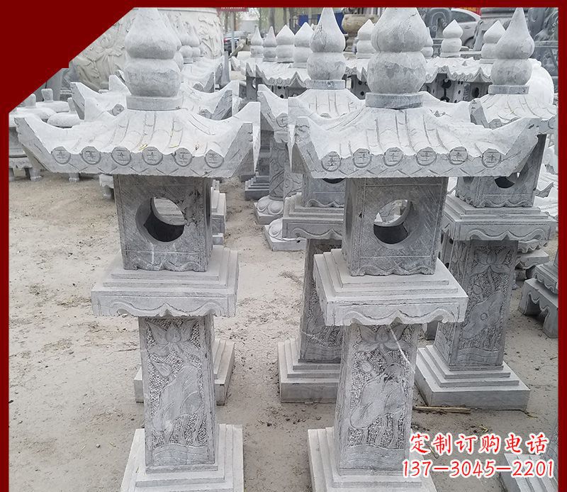 北京精美大理石石灯笼雕塑