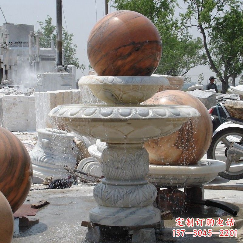 北京大理石石雕风水球精美绝伦的雕塑艺术