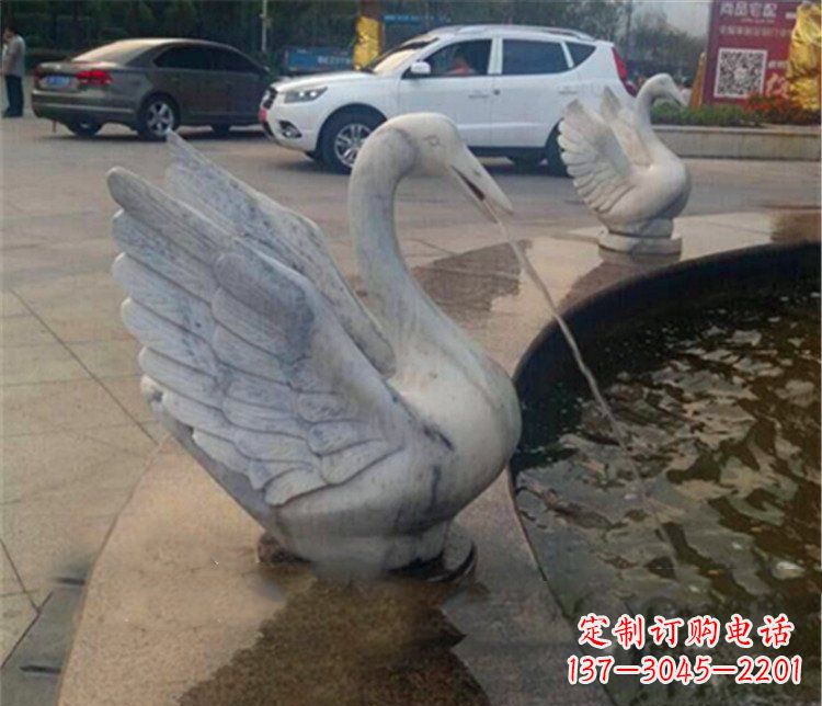 北京大理石天鹅喷泉石雕