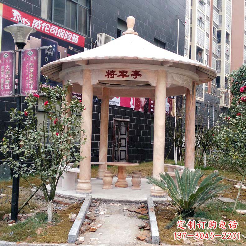北京精美大理石凉亭雕塑