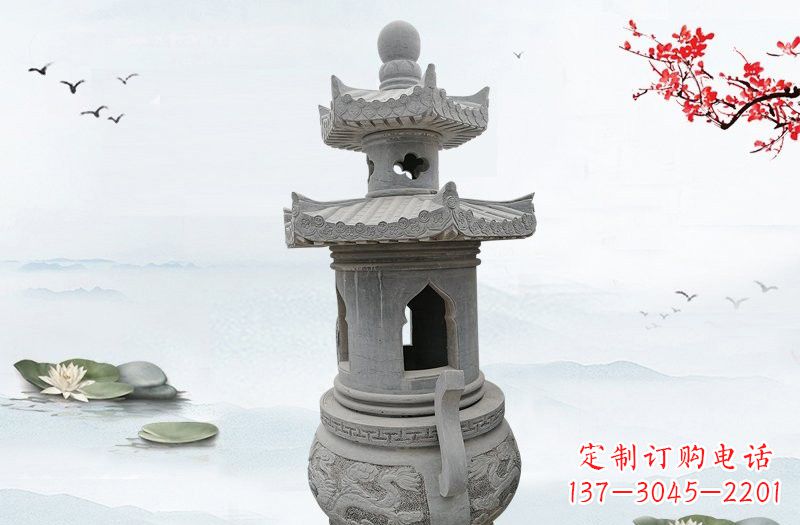北京精美工艺石香炉雕塑