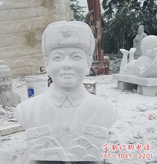 北京大理石校园雷锋头像雕塑
