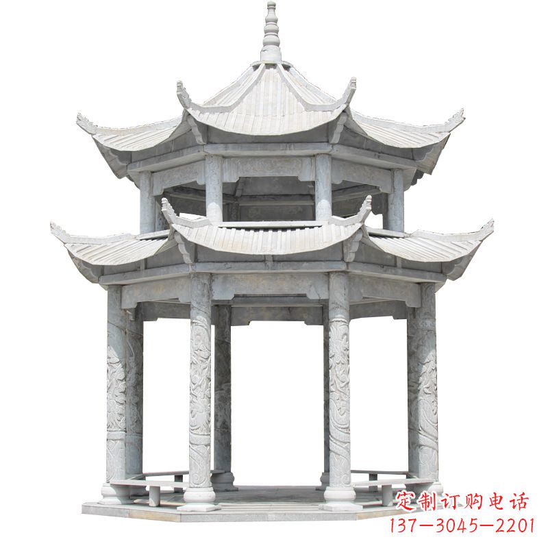 北京大理石古建凉亭雕塑