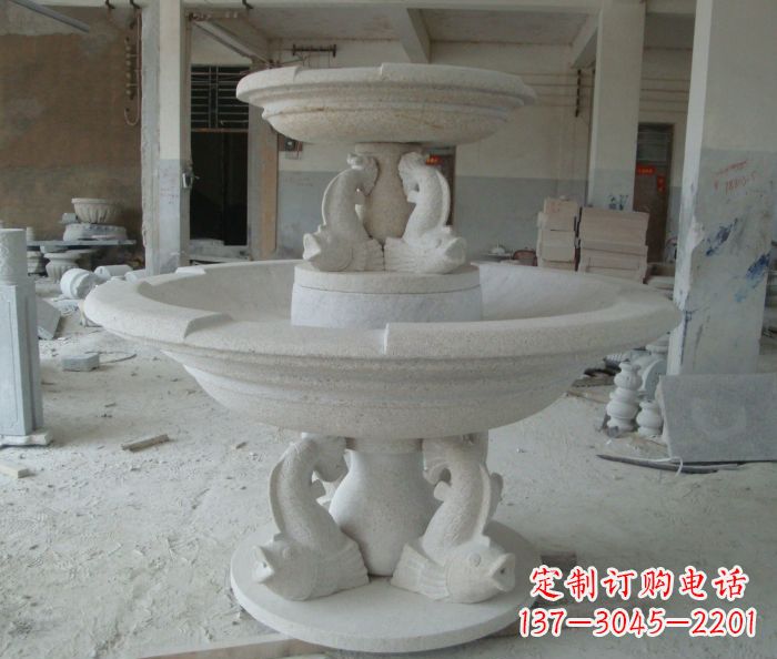北京高端大理石双层喷泉雕塑