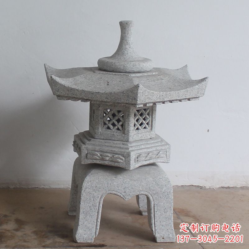 北京传统中式雕塑大理石石灯