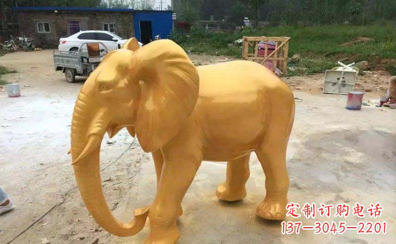 北京大象玻璃钢仿铜动物雕塑