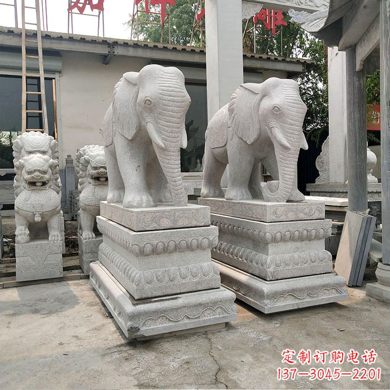 北京大象石材喷水雕塑