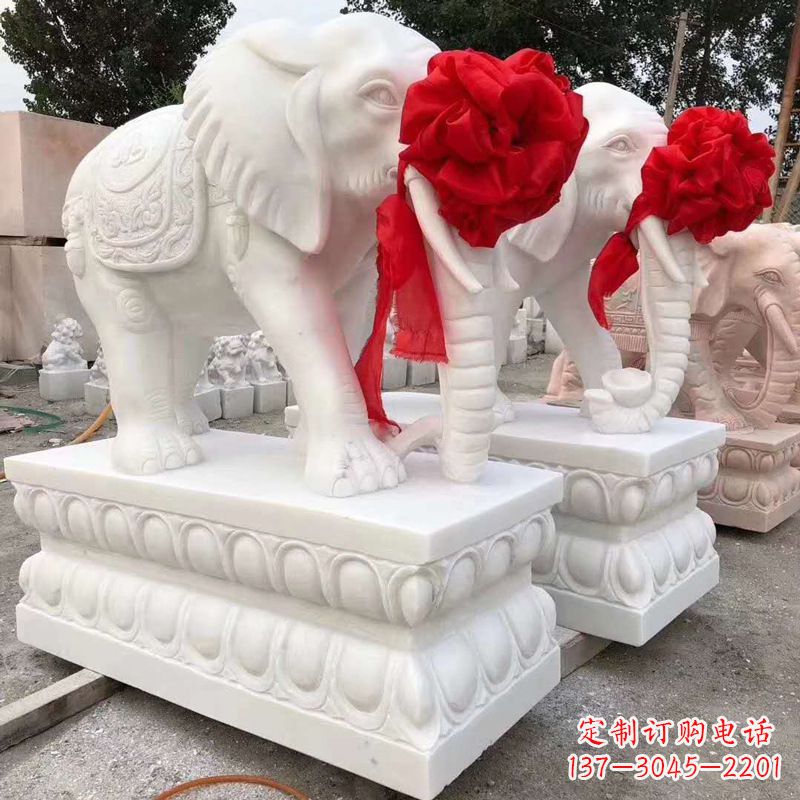 北京大象形象石雕塑