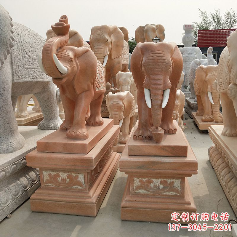北京大象水缸石雕塑