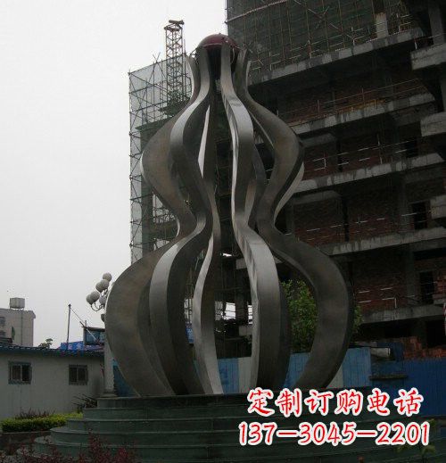 北京优雅大气的不锈钢葫芦雕塑