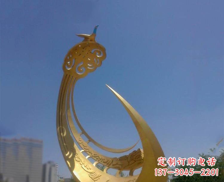 北京不锈钢创意凤凰雕塑