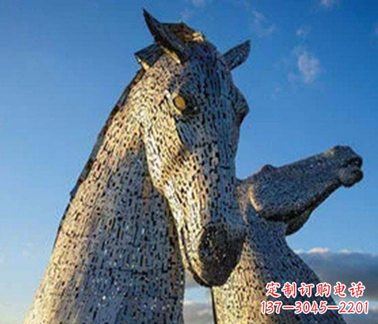 北京大型不锈钢抽象马雕塑