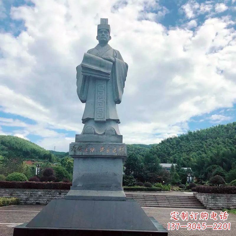 北京大型蔡伦石雕像-景区广场历史文化名人雕塑