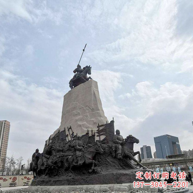 北京精美西汉名将石雕像——荣耀霍去病