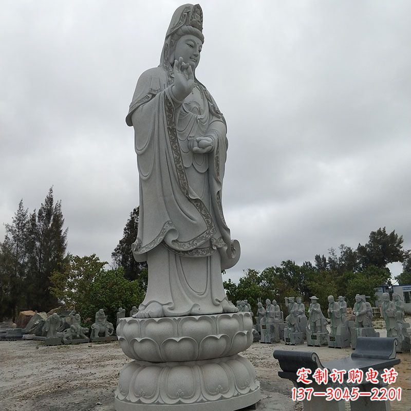北京高端青石观音雕塑