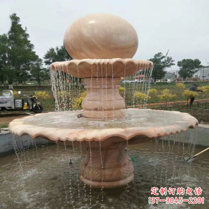 北京精美石材风水球雕塑