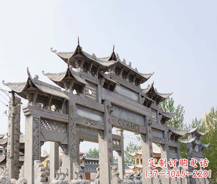 北京特大型五门石雕牌楼