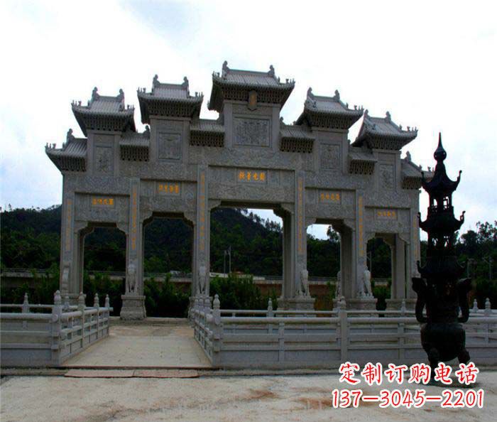 北京精美石雕牌坊雕塑