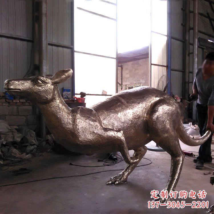 北京精美袋鼠纯铜雕塑