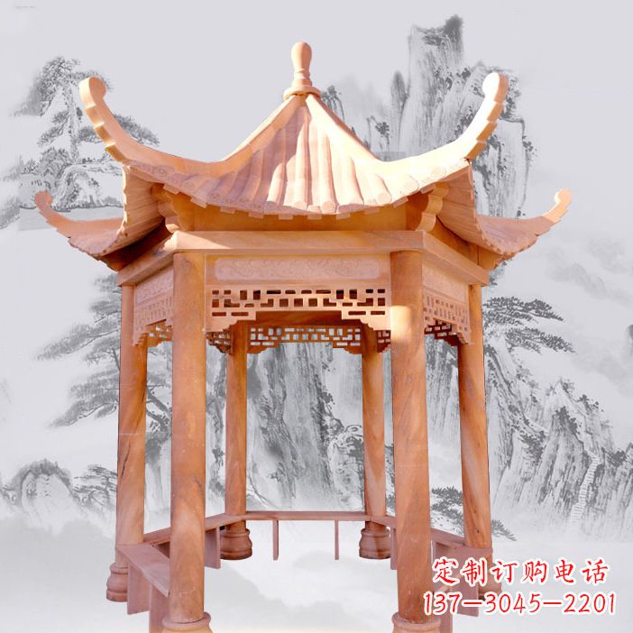 北京优雅大理石雕刻凉亭