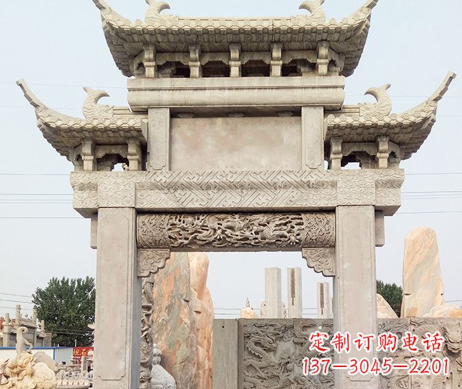 北京特色大理石牌坊石雕