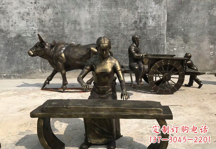 北京精美绝伦的古筝铜雕