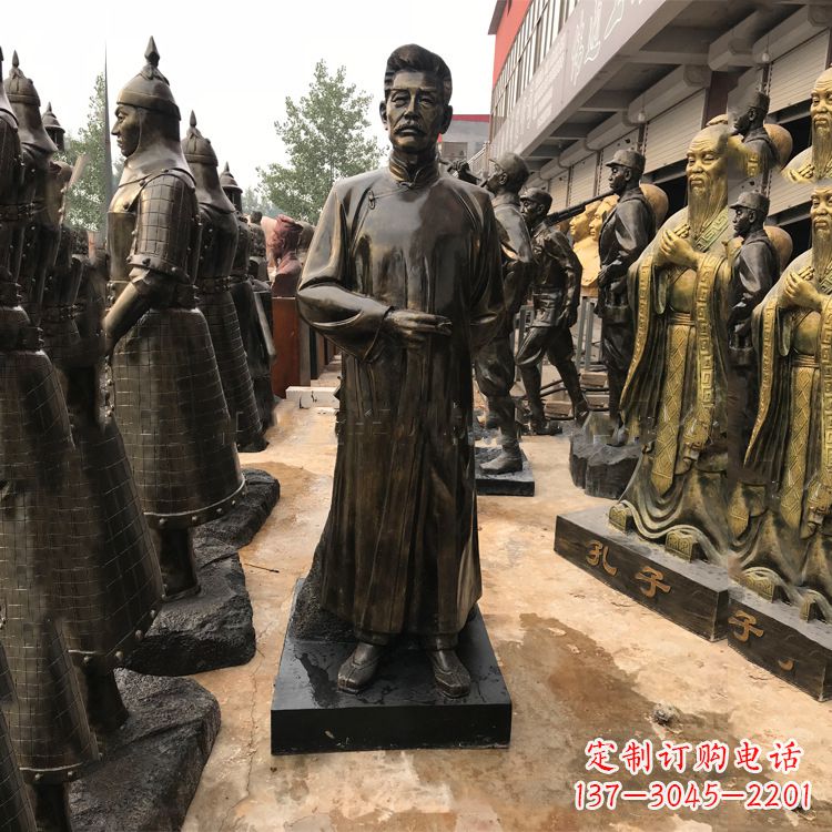 北京经典人物鲁迅大师仿铜雕塑
