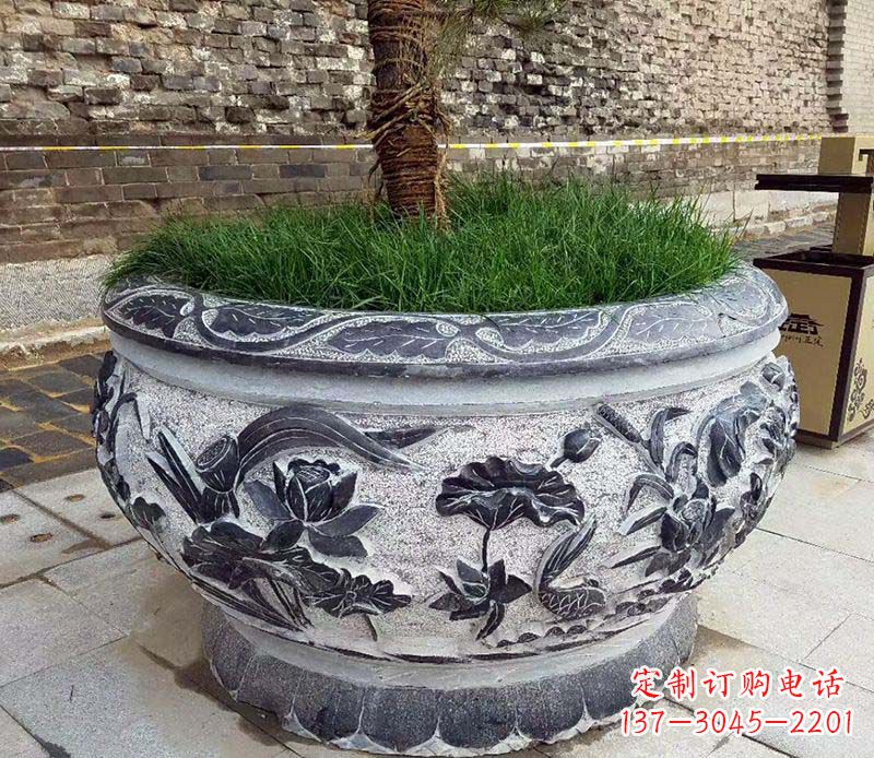 北京精美花盆雕塑,点亮你的道路景观