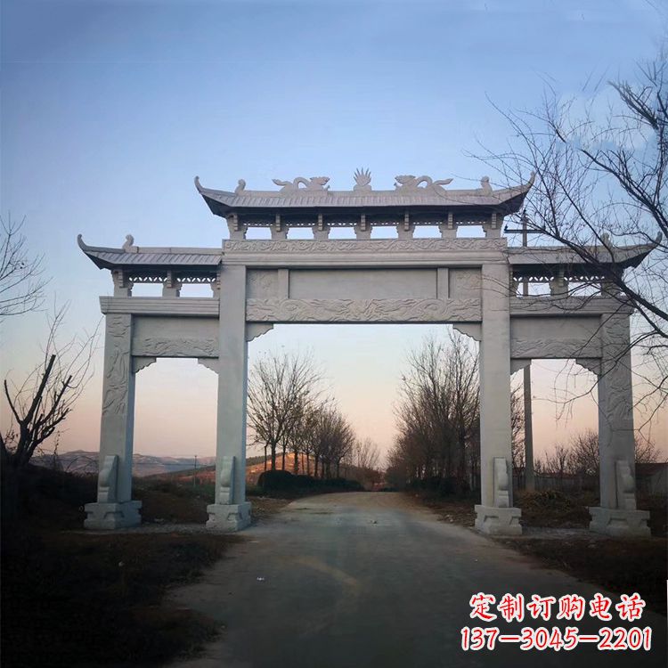 北京品质卓越的道路三门石牌坊雕塑