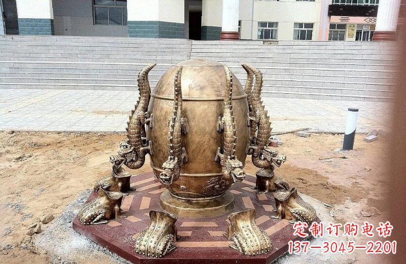 北京精致细节 壮丽地动仪铜雕